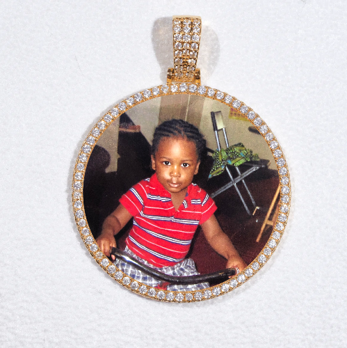 MEDIUM 3D CIRCLE CUSTOM PICTURE PENDANT