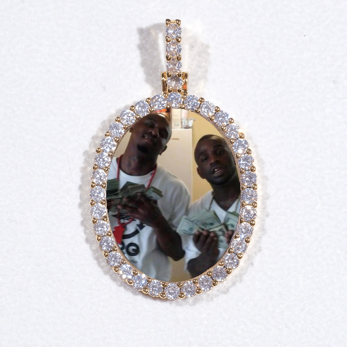 3D Oval Custom Picture Pendant