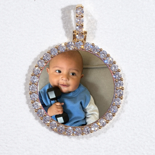3D CIRCLE CUSTOM PICTURE PENDANT SMALL SIZE
