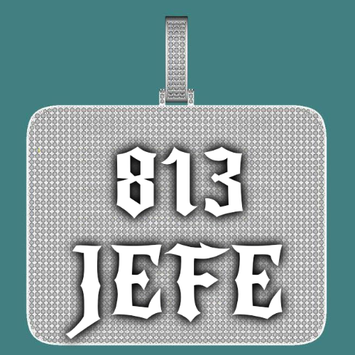 CUSTOM LETTER NECKLACE 3D BIG SQUARE