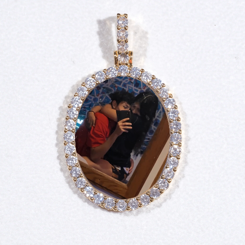 3D Oval Custom Picture Pendant