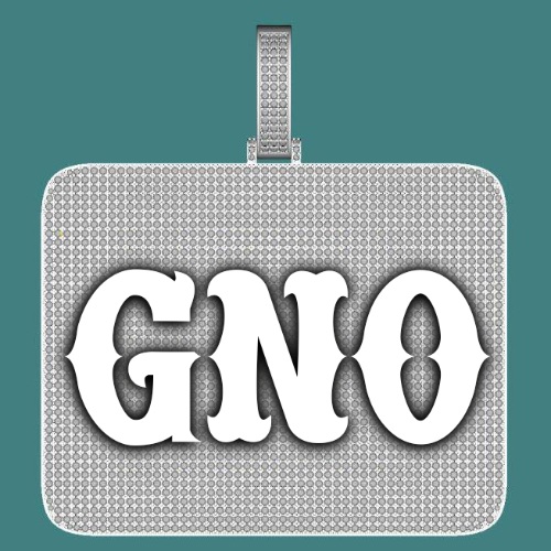 CUSTOM LETTER NECKLACE 3D BIG SQUARE