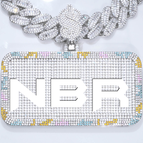 CUSTOM LETTER NECKLACE 3D COLORFUL SQUARE