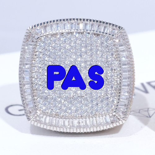 CUSTOM LETTER 3D ICED RING