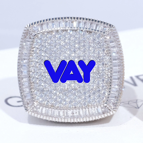 CUSTOM LETTER 3D ICED RING