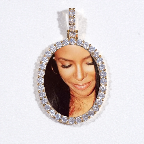 3D Oval Custom Picture Pendant
