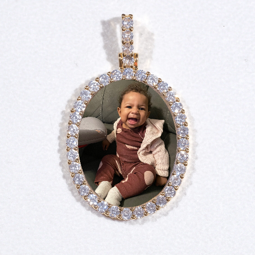 3D Oval Custom Picture Pendant