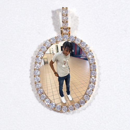 3D Oval Custom Picture Pendant