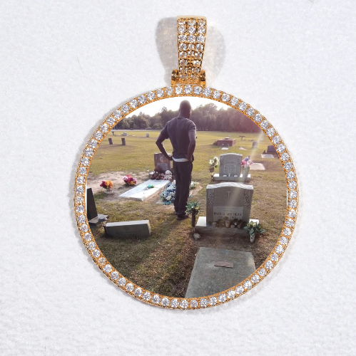 MEDIUM 3D CIRCLE CUSTOM PICTURE PENDANT