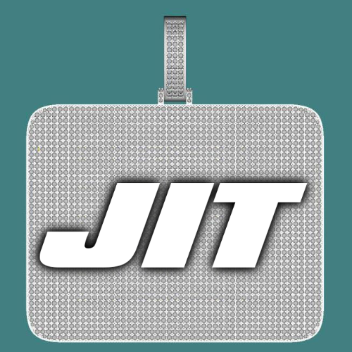 CUSTOM LETTER NECKLACE 3D BIG SQUARE