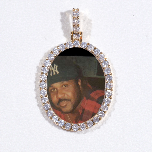 3D Oval Custom Picture Pendant