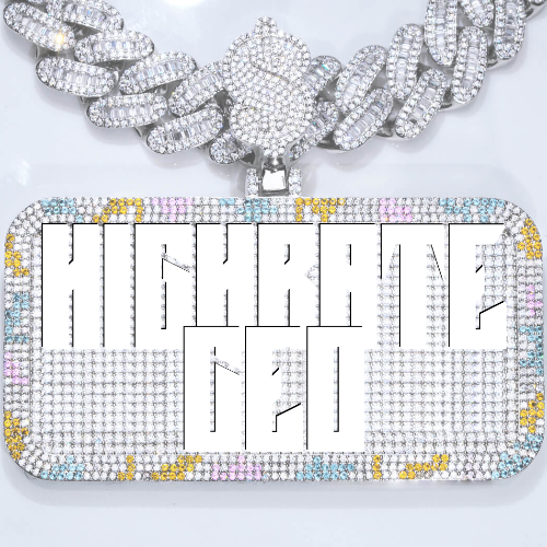 CUSTOM LETTER NECKLACE 3D COLORFUL SQUARE