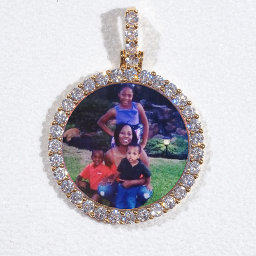 3D CIRCLE CUSTOM PICTURE PENDANT SMALL SIZE