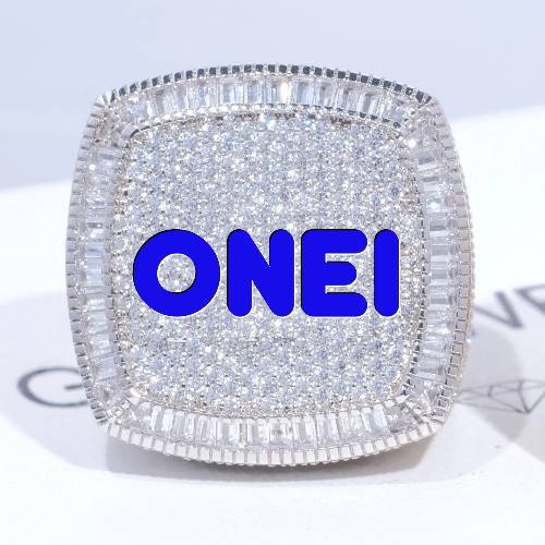 CUSTOM LETTER 3D ICED RING