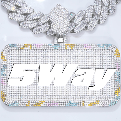 CUSTOM LETTER NECKLACE 3D COLORFUL SQUARE