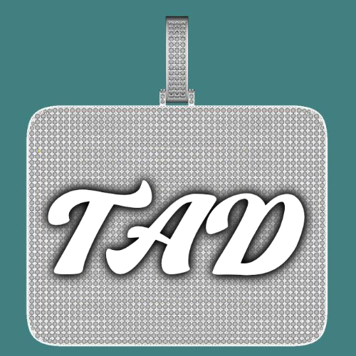 CUSTOM LETTER NECKLACE 3D BIG SQUARE