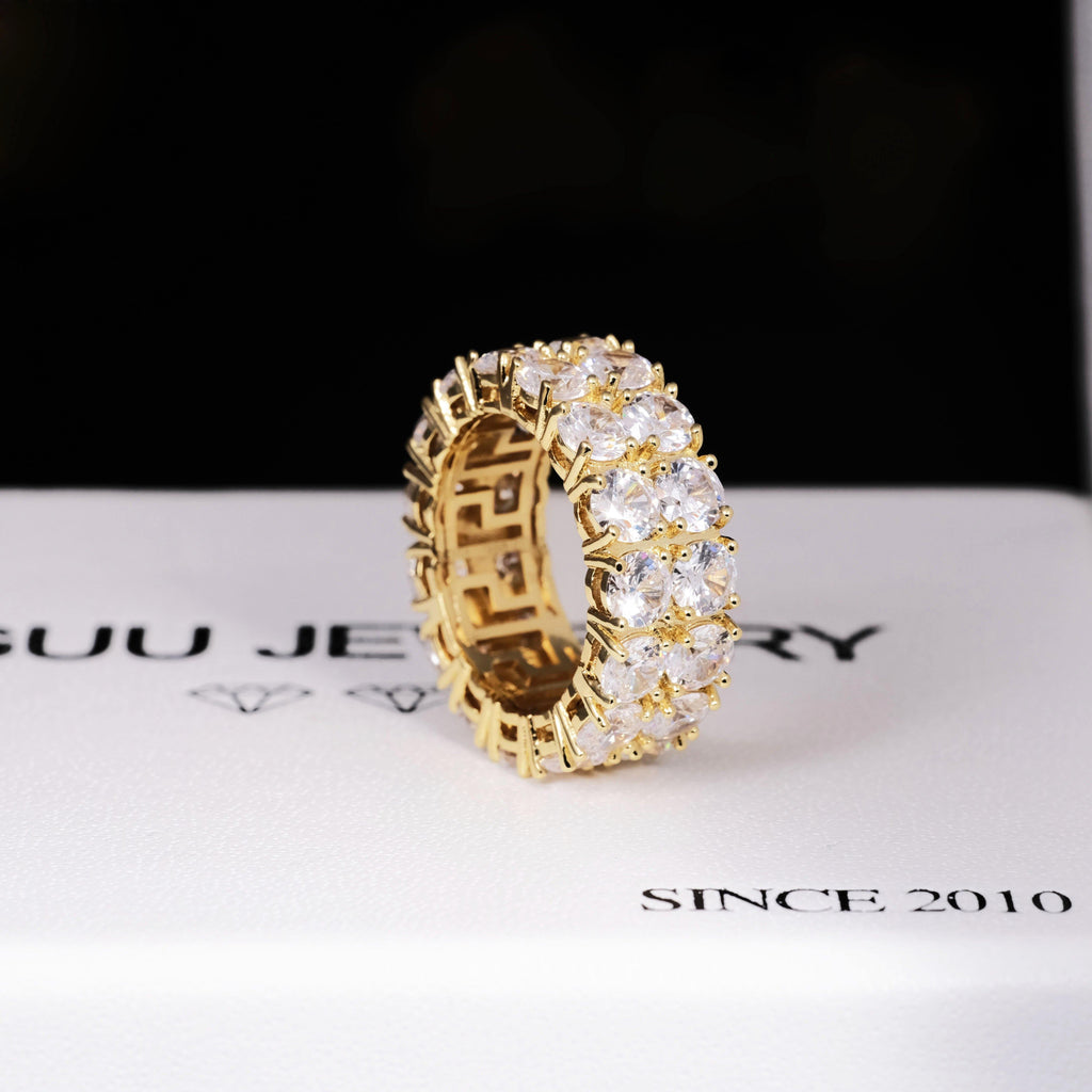 Micro-inlay CZ Double Row Ring - The GUU Shop