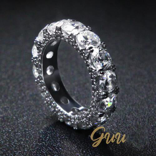 5mm 1" 18K Gold-Plated AAA CZ  Ring - The GUU Shop