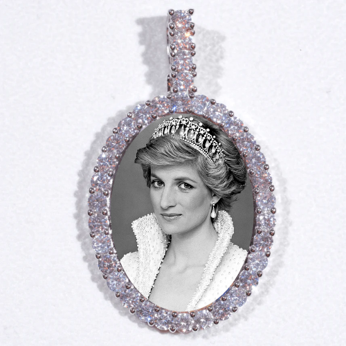 Large 3D Oval Custom Picture Pendant