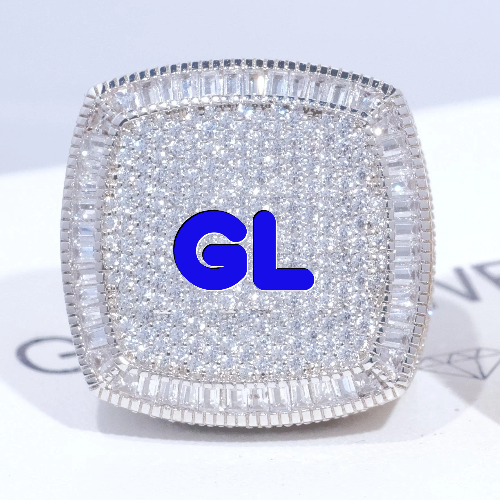 CUSTOM LETTER 3D ICED RING