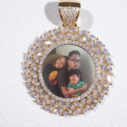 Large 3D Wheat Ear Custom Picture Pendant