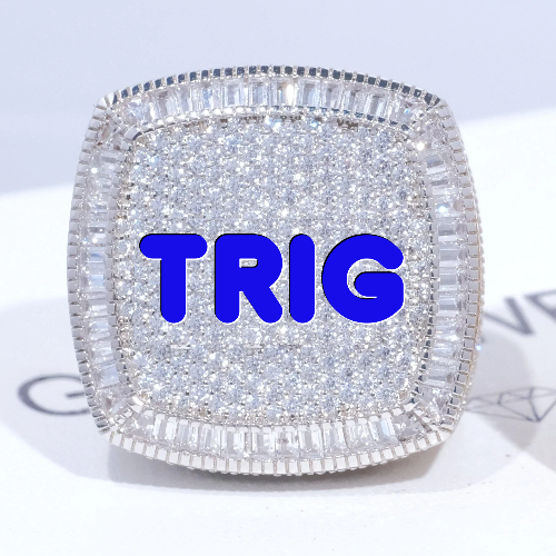CUSTOM LETTER 3D ICED RING