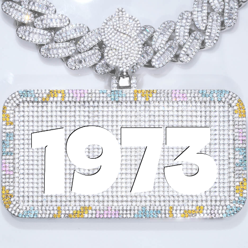 CUSTOM LETTER NECKLACE 3D COLORFUL SQUARE