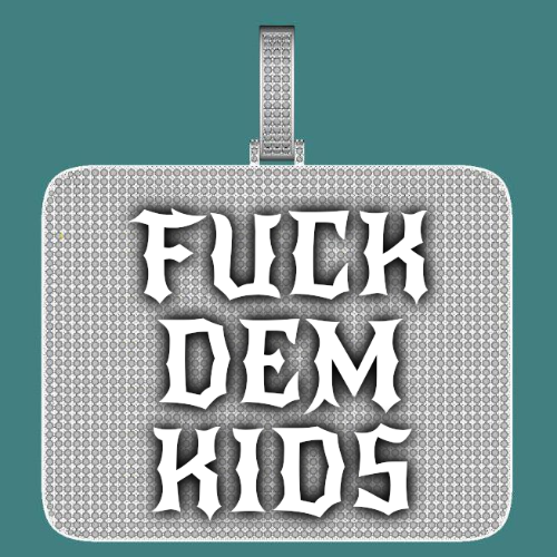 CUSTOM LETTER NECKLACE 3D BIG SQUARE