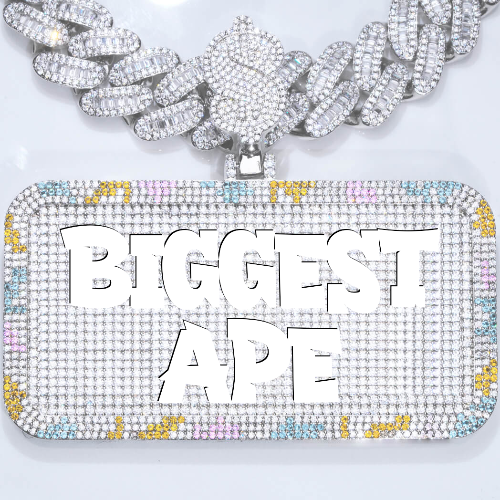 CUSTOM LETTER NECKLACE 3D COLORFUL SQUARE