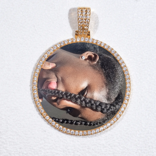 MEDIUM 3D CIRCLE CUSTOM PICTURE PENDANT