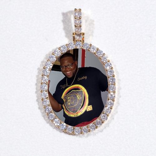 3D Oval Custom Picture Pendant