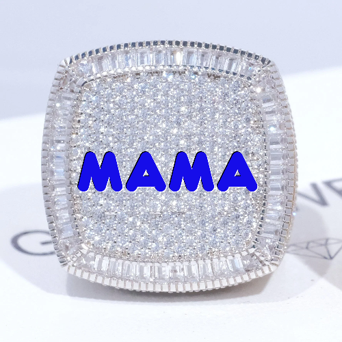 CUSTOM LETTER 3D ICED RING