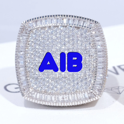 CUSTOM LETTER 3D ICED RING