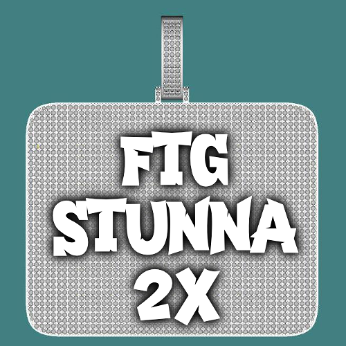 CUSTOM LETTER NECKLACE 3D BIG SQUARE