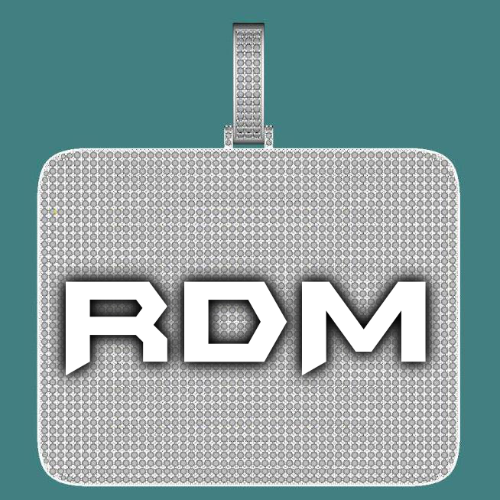 CUSTOM LETTER NECKLACE 3D BIG SQUARE