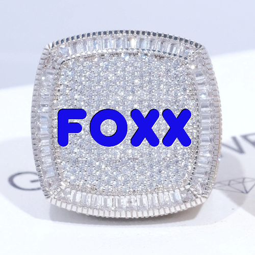 CUSTOM LETTER 3D ICED RING