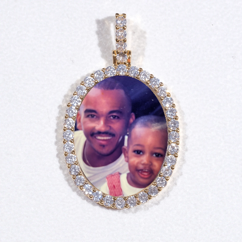 3D Oval Custom Picture Pendant