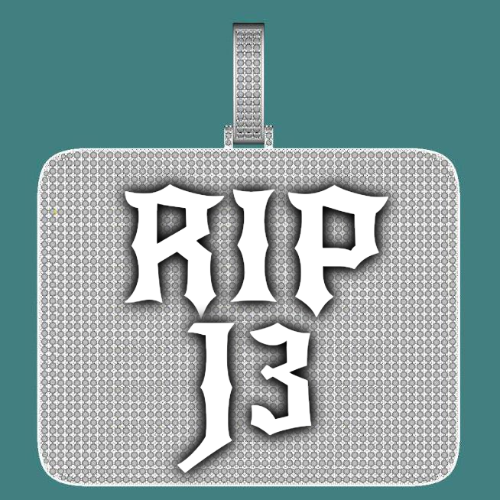 CUSTOM LETTER NECKLACE 3D BIG SQUARE