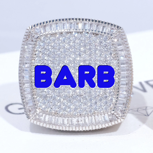 CUSTOM LETTER 3D ICED RING