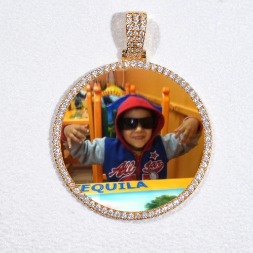 MEDIUM 3D CIRCLE CUSTOM PICTURE PENDANT
