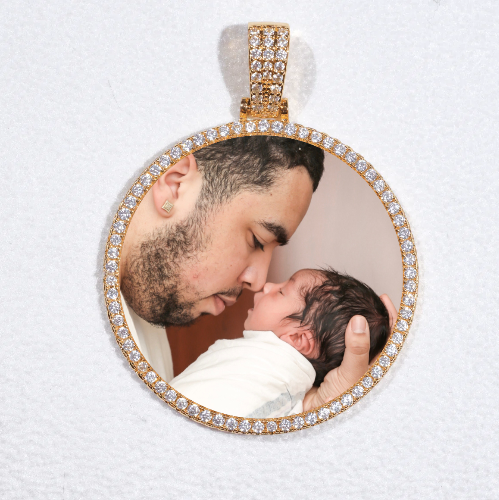 MEDIUM 3D CIRCLE CUSTOM PICTURE PENDANT