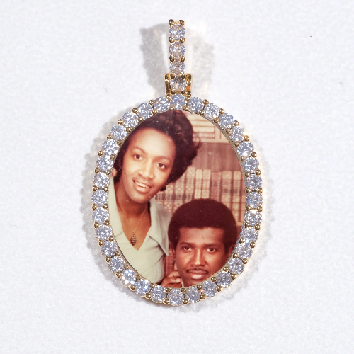3D Oval Custom Picture Pendant