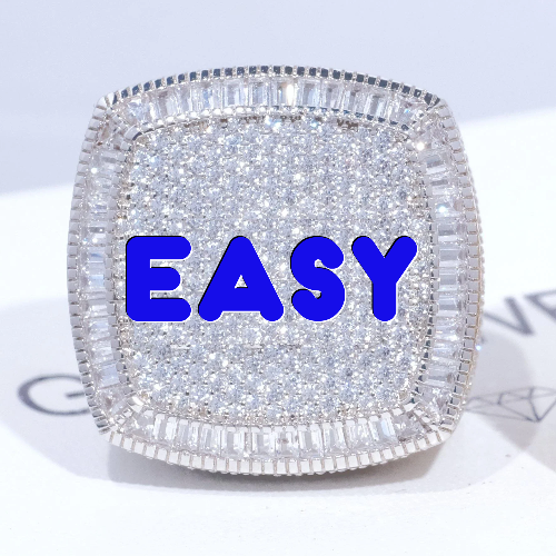 CUSTOM LETTER 3D ICED RING
