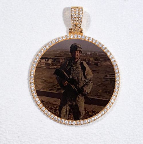 MEDIUM 3D CIRCLE CUSTOM PICTURE PENDANT