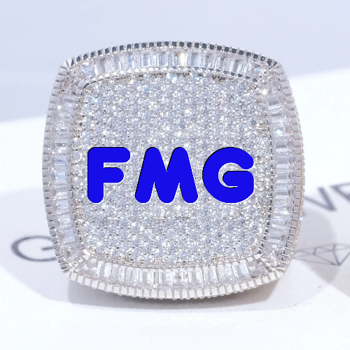 CUSTOM LETTER 3D ICED RING