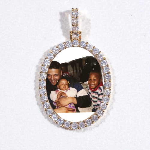 3D Oval Custom Picture Pendant