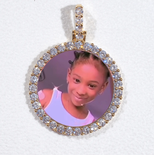 3D CIRCLE CUSTOM PICTURE PENDANT SMALL SIZE