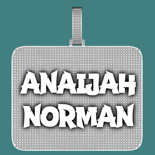 CUSTOM LETTER NECKLACE 3D BIG SQUARE