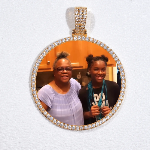 MEDIUM 3D CIRCLE CUSTOM PICTURE PENDANT