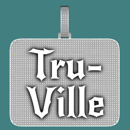 CUSTOM LETTER NECKLACE 3D BIG SQUARE